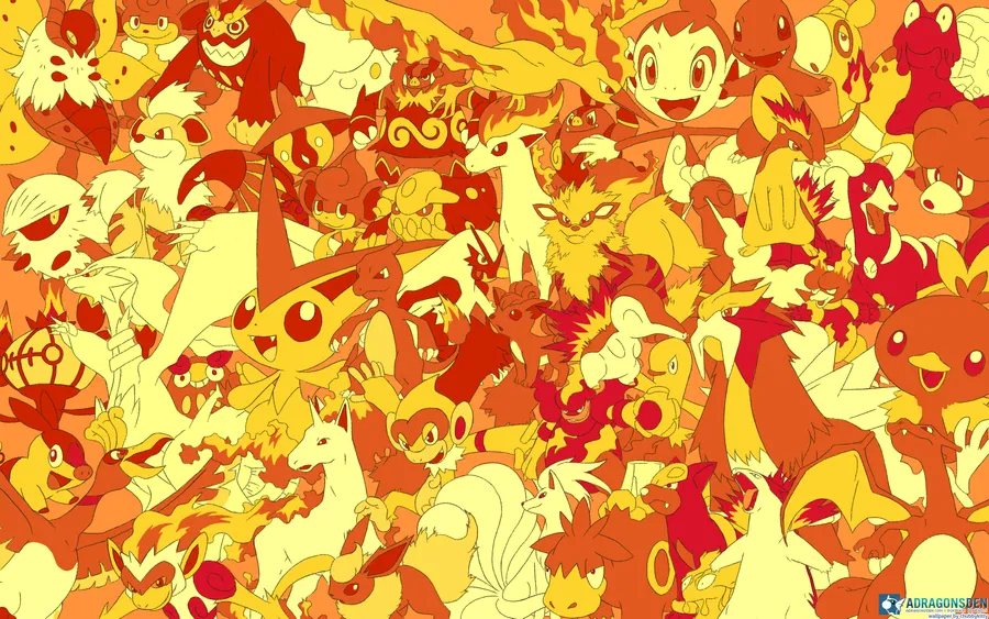 Fire type Pokemon with Charizard wallpaper