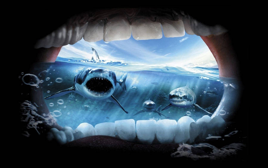 Download Jaws Sharks Inside A Mouth Wallpaper | Wallpapers.com