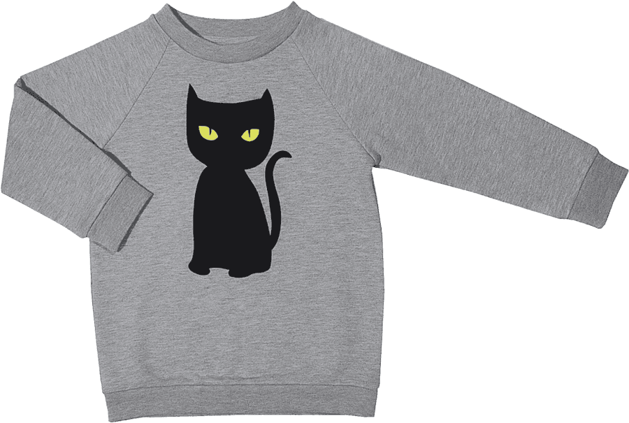 Black Cat Sweatshirt Design