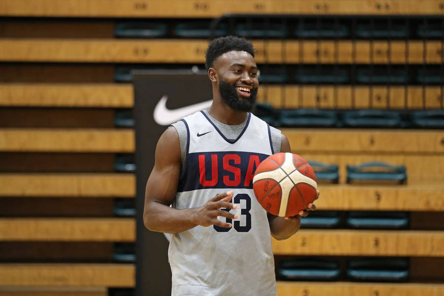 Download Jaylen Brown Usa Basketball Exhibition Wallpaper | Wallpapers.com