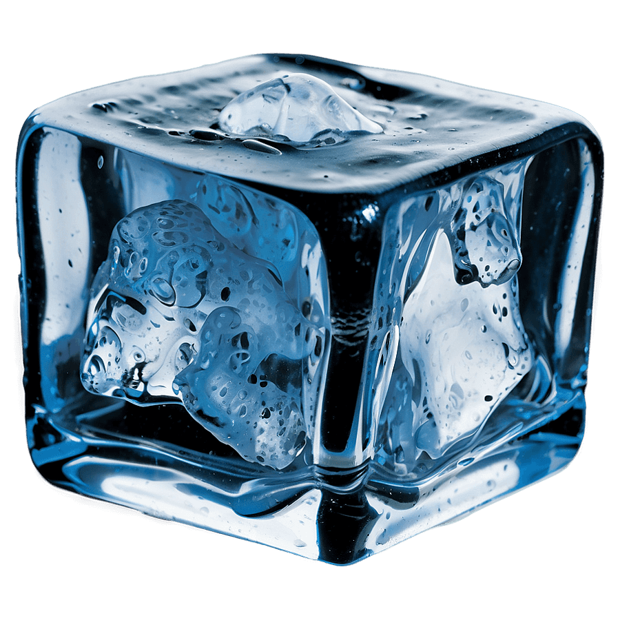 Ice Cubes Close-Up PNG 39