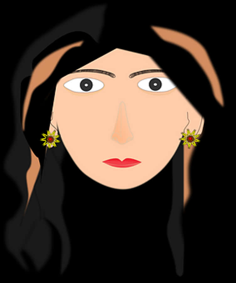 Abstract Female Portrait Vector