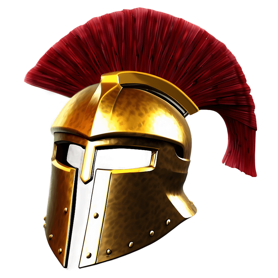Spartan Warrior Helmet Design PNG 1