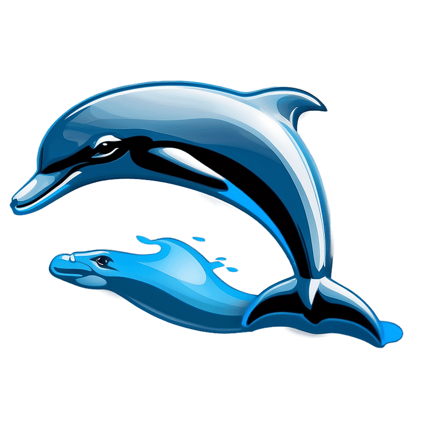 Modern Dolphins Logo Design PNG 05252024