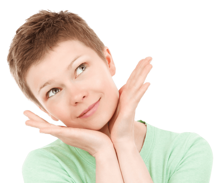 Thoughtful Young Woman Green Shirt