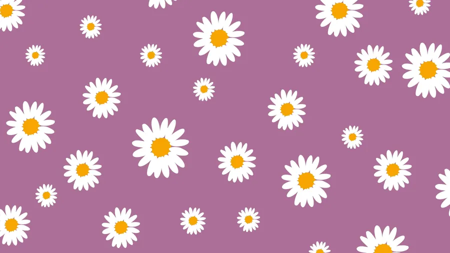 Purple Daisy Pattern Background