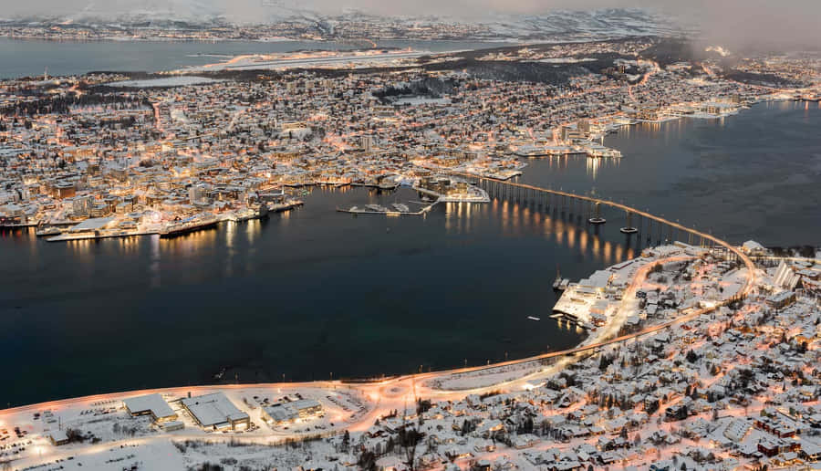 Malerskandinavische Landschaft in Tromsø, Norwegen