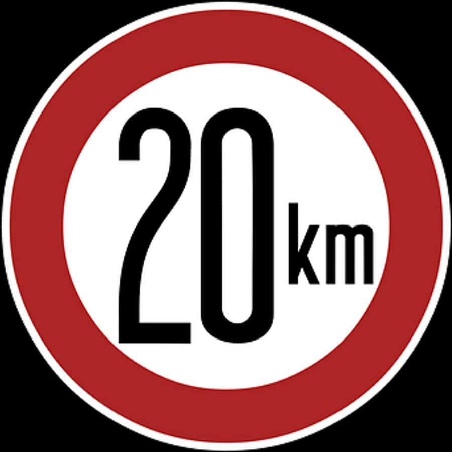 20km Speed Limit Sign