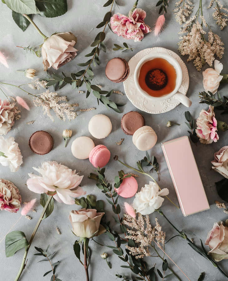 Tè e Macarons Rosa Oro Pastello.jpg