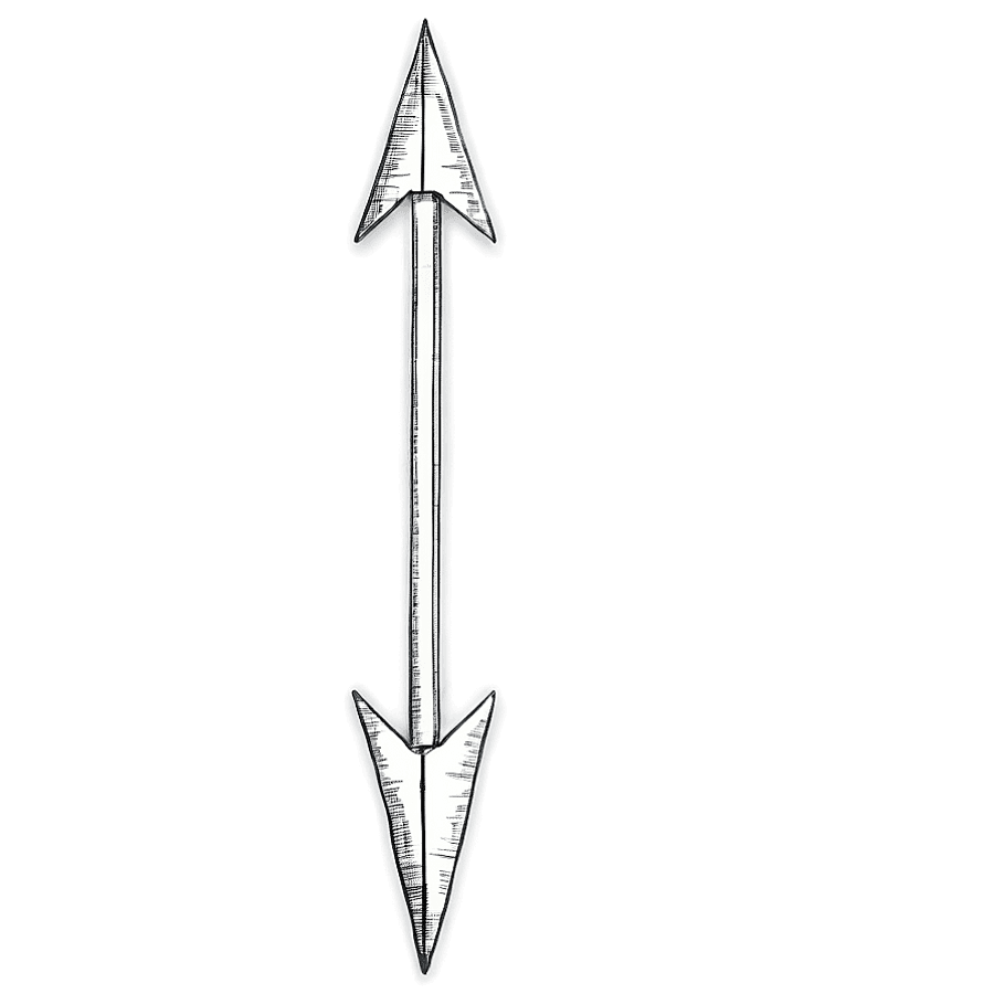 Thin Arrow Sketch PNG 58