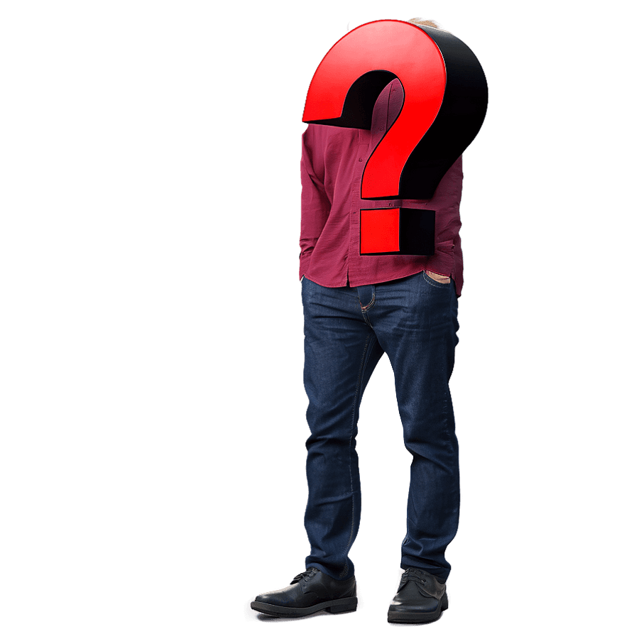 Bright Red Question Mark Graphic PNG gfl