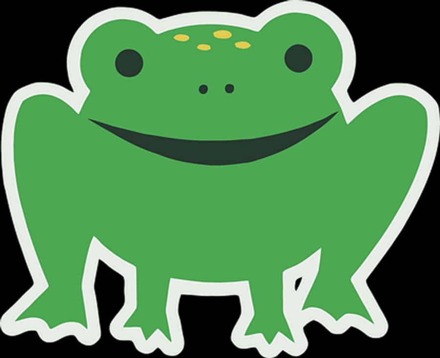 Happy Cartoon Frog Sticker