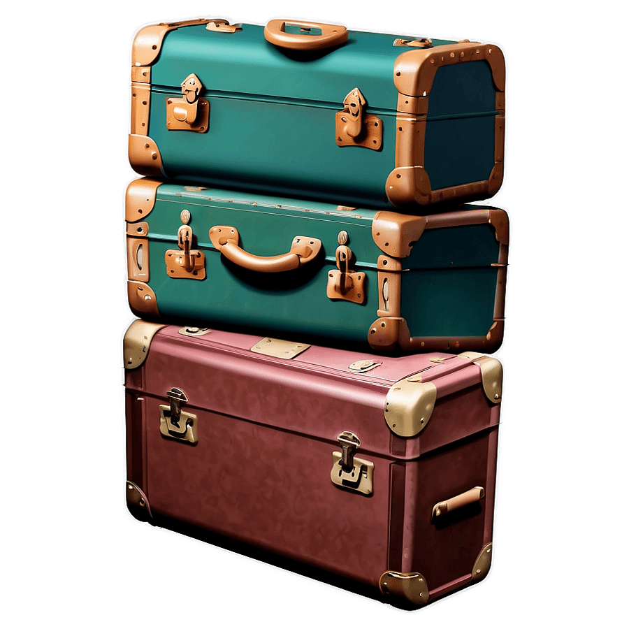 Vintage Suitcase Sticker PNG 9