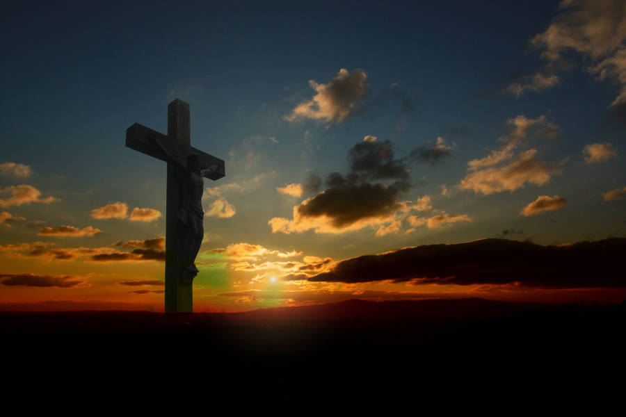 Download Jesus Christ Sunset Wallpaper | Wallpapers.com