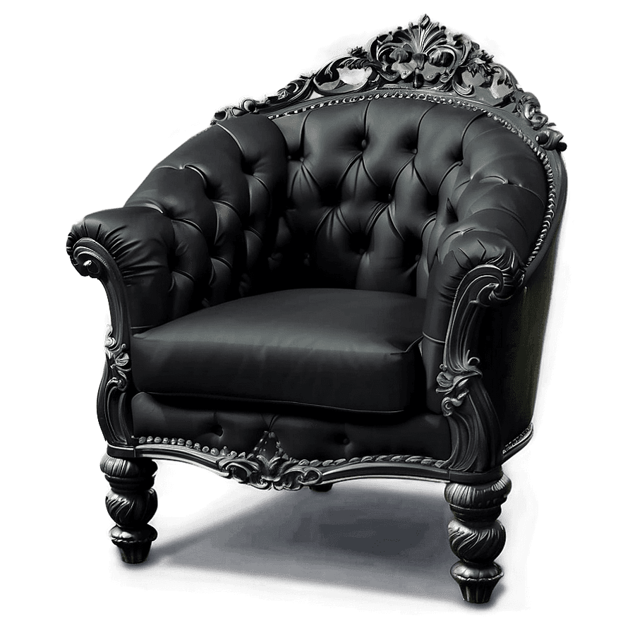 Black Corner Chair PNG tix