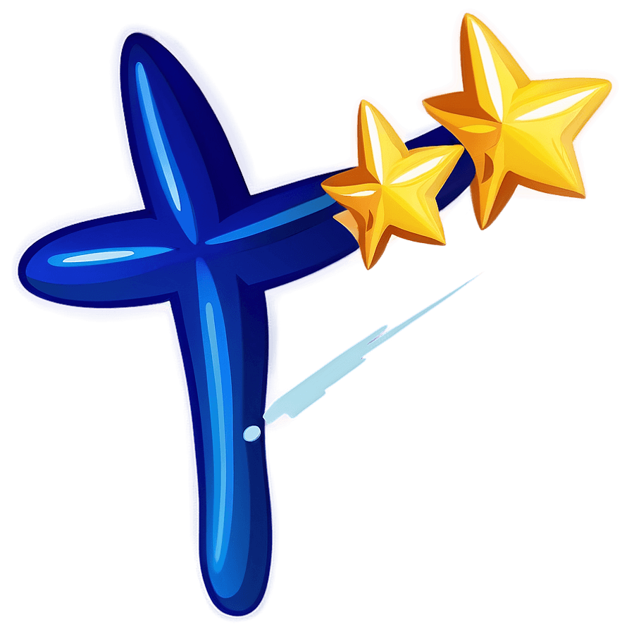 Blue Star Cartoon PNG wdy