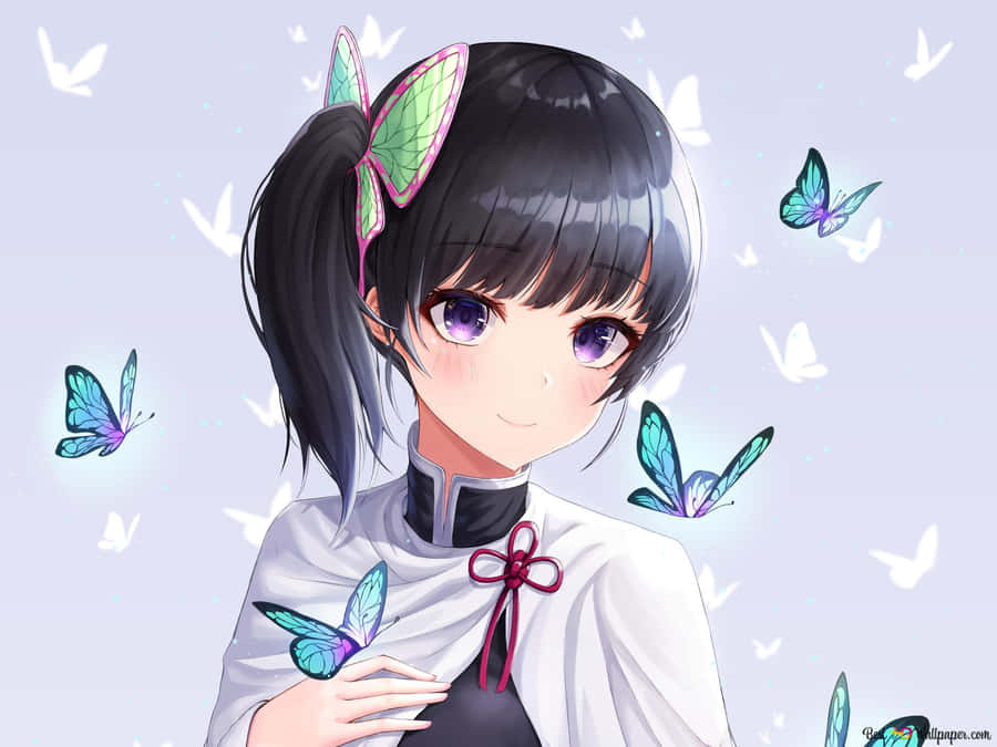 KanaoTsuyuri klar til kamp i Demon Slayer.