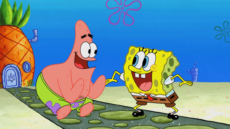 Immaginedivertente di SpongeBob nella sua casa.