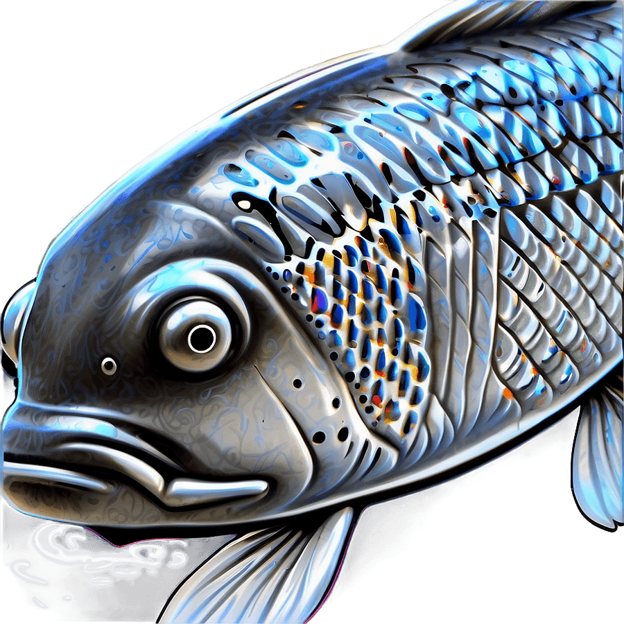 Koi Fish Line Art PNG eqy95