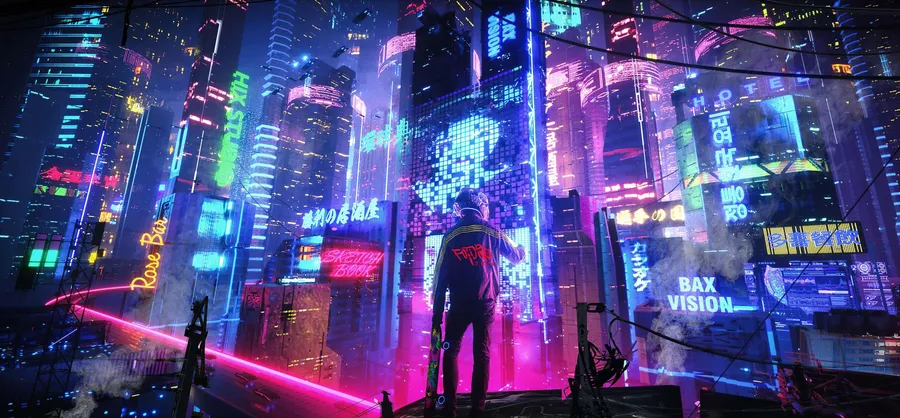 Neon City background