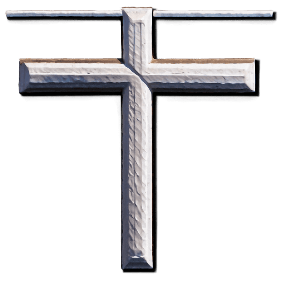 White Cross with Text Space PNG omj27