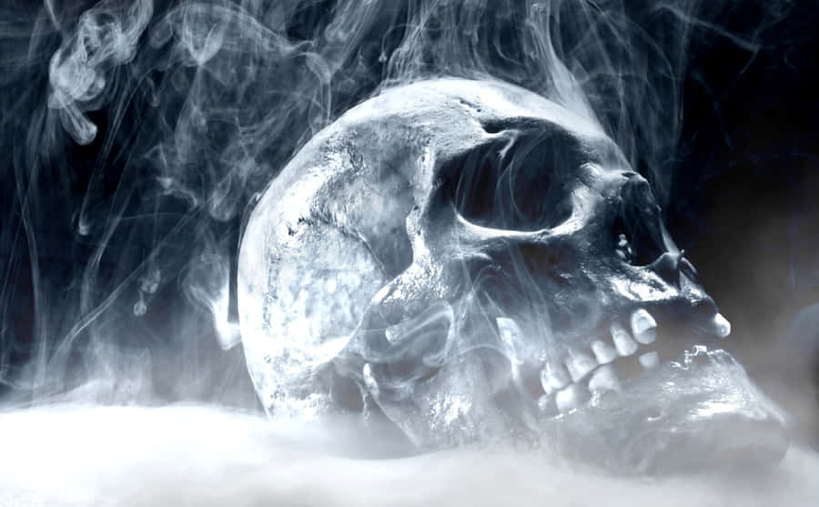 Blauwe Vuur Skull Afbeelding