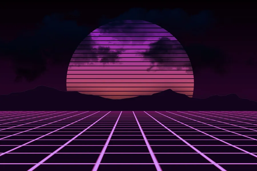 Retrowave background