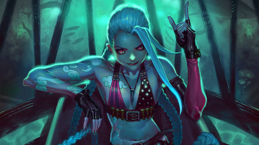 Download Jinx From League Of Legends Wallpaper | Wallpapers.com