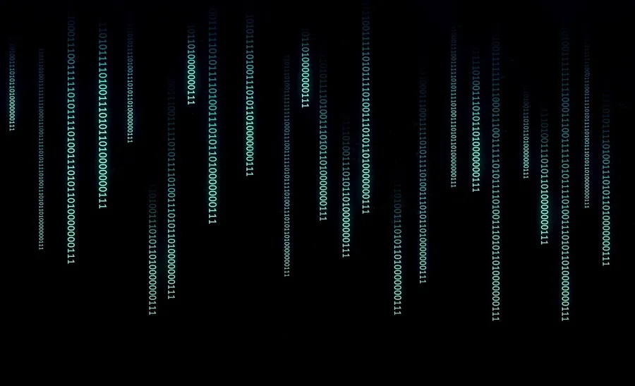 Digital Rain Binary Code Background