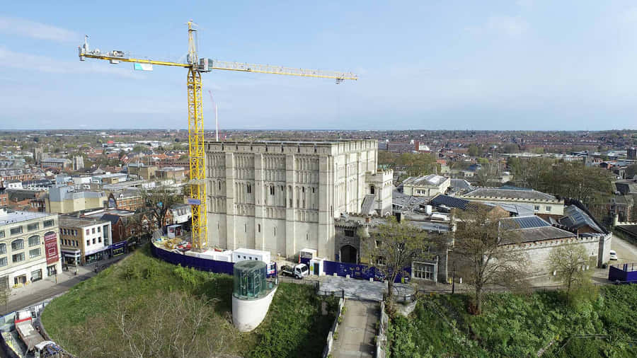 Vista Aérea do Local de Construção em Norwich