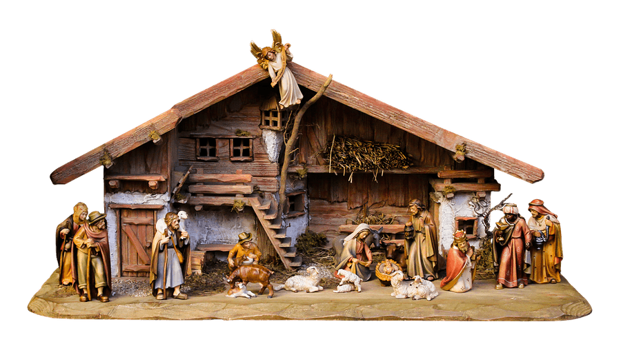 Traditional Nativity Scene Christmas Display