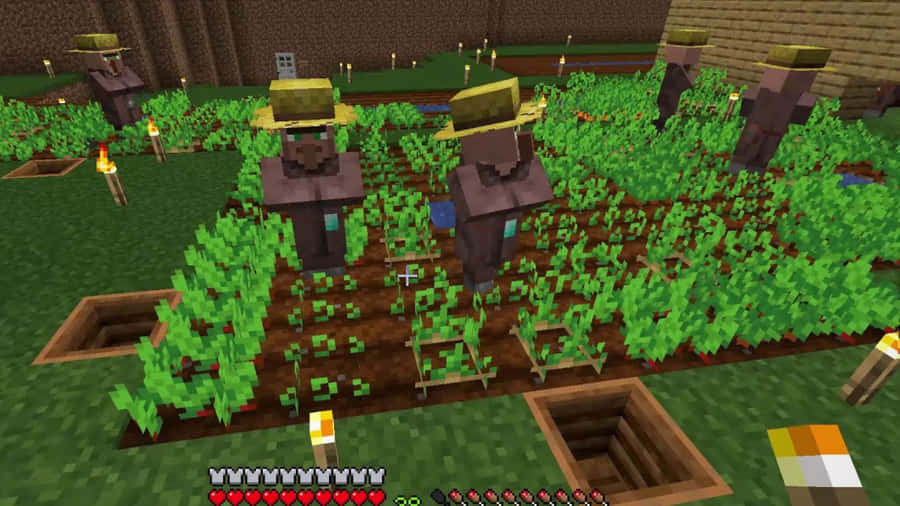 Minecraftbybor 1920 x 1080 bakgrundsbild