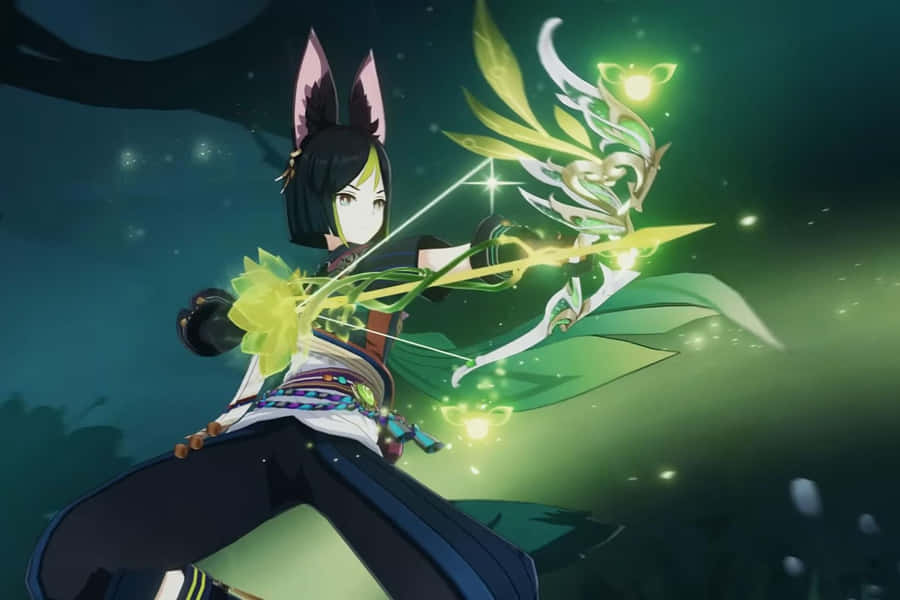 Tighnari Genshin Impact Bogenschießen