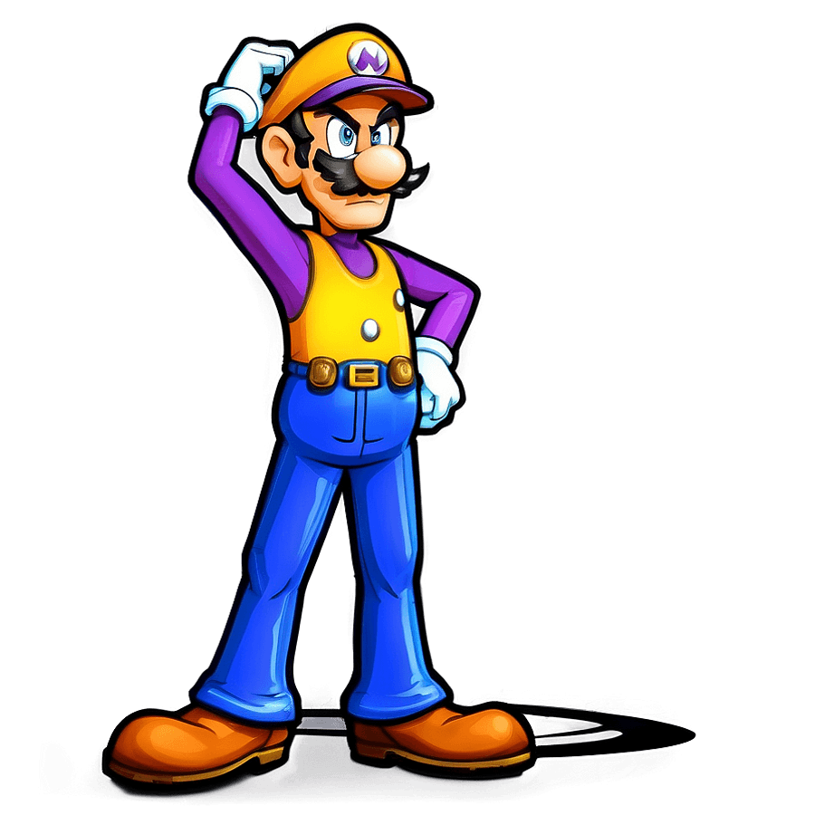 Waluigi Icon PNG upw28