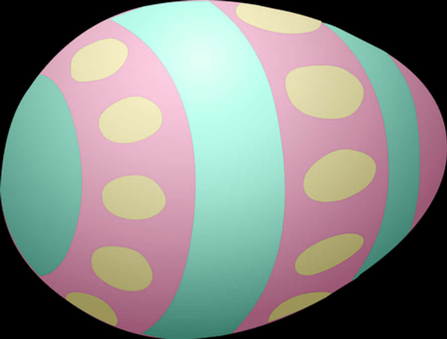 Pastel Easter Eggwith Polka Dots