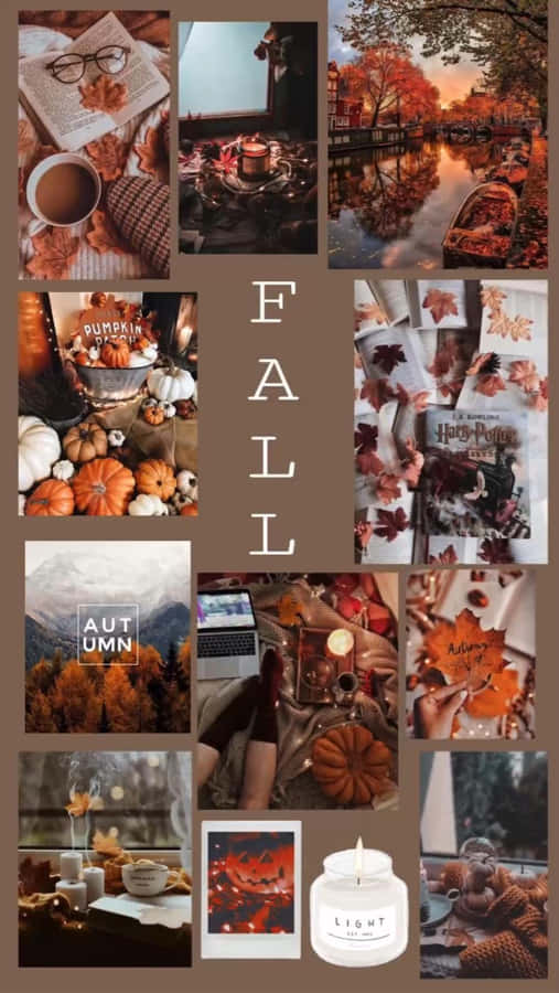 Gemütliche Herbst-Ästhetik Collage
