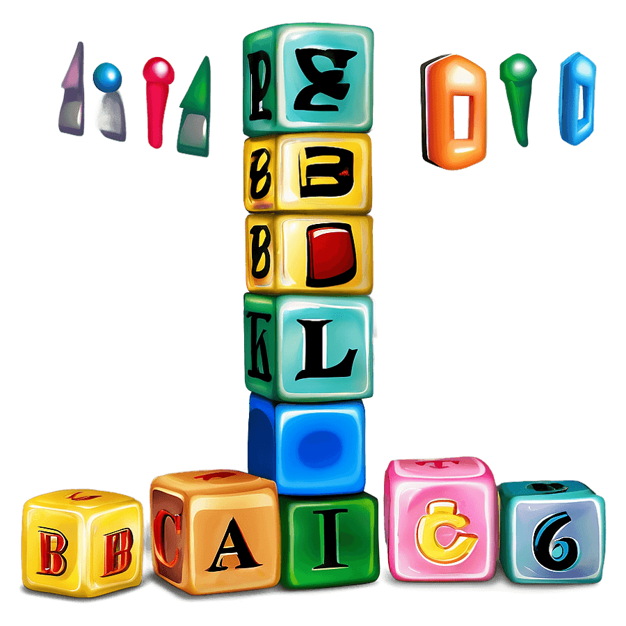 Baby Blocks with Letters PNG 78