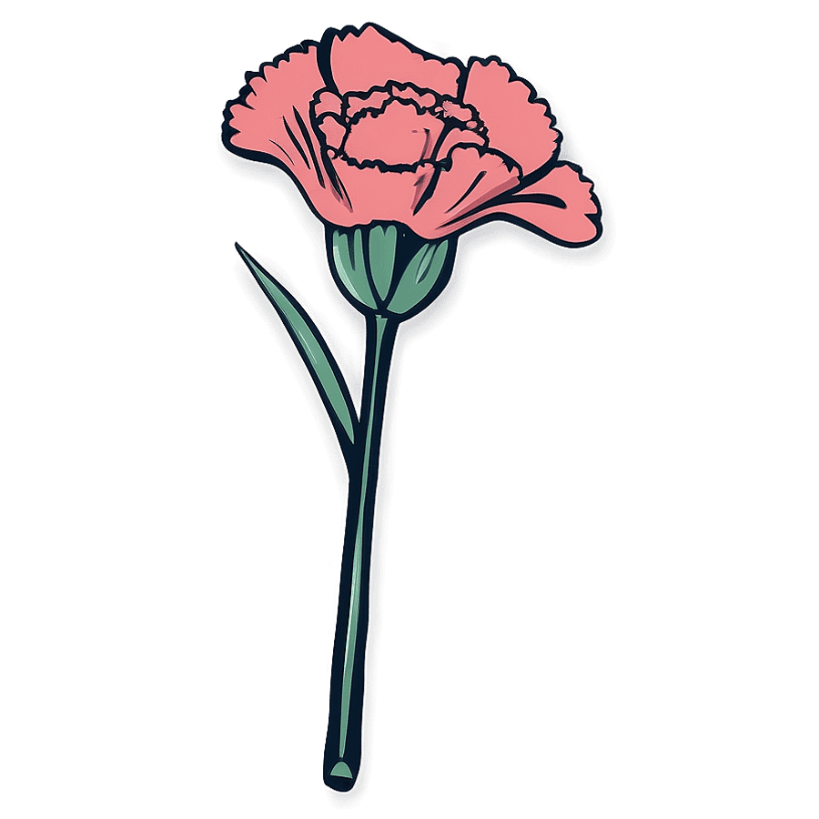 Retro Carnation Symbol PNG efr