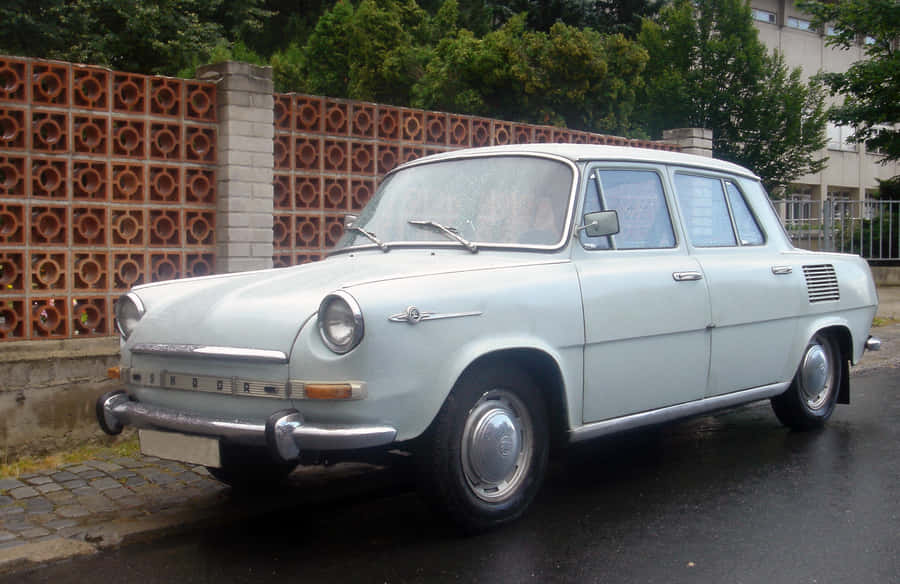 Skoda 1000 Mb Vintage Parcheggiata