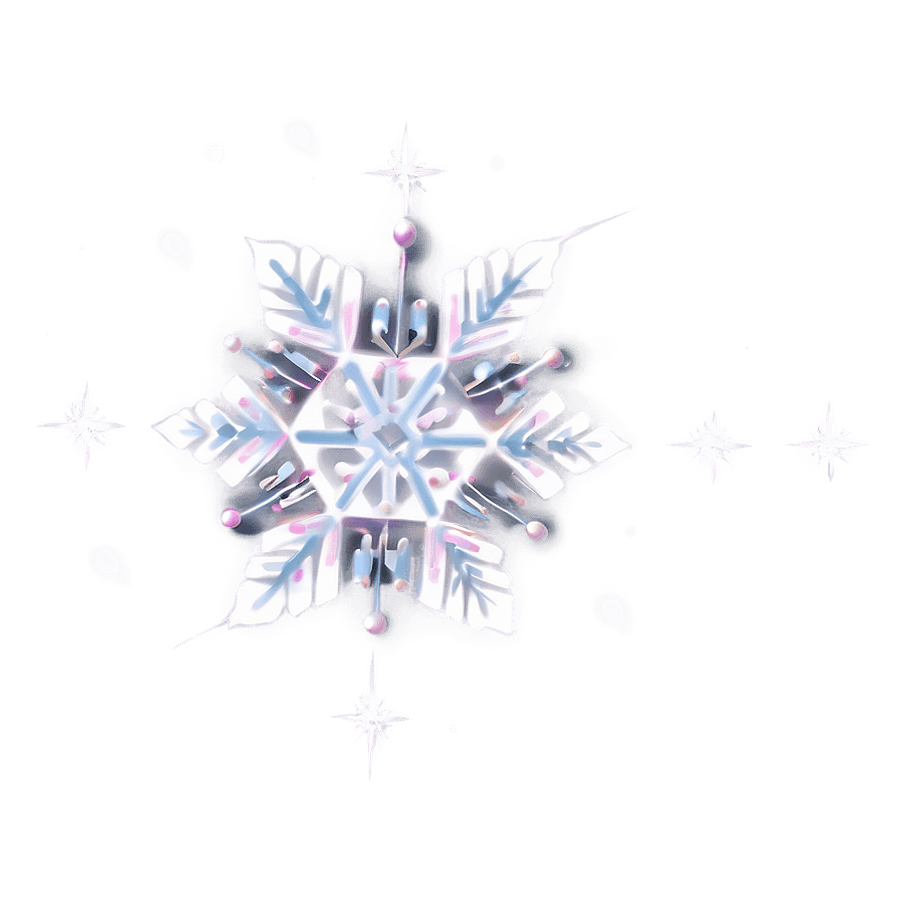 Gleaming White Snowflake PNG 89