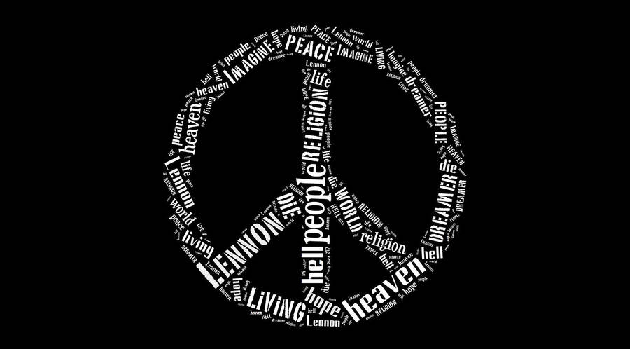 Download John Lennon Peace Symbol Wallpaper | Wallpapers.com