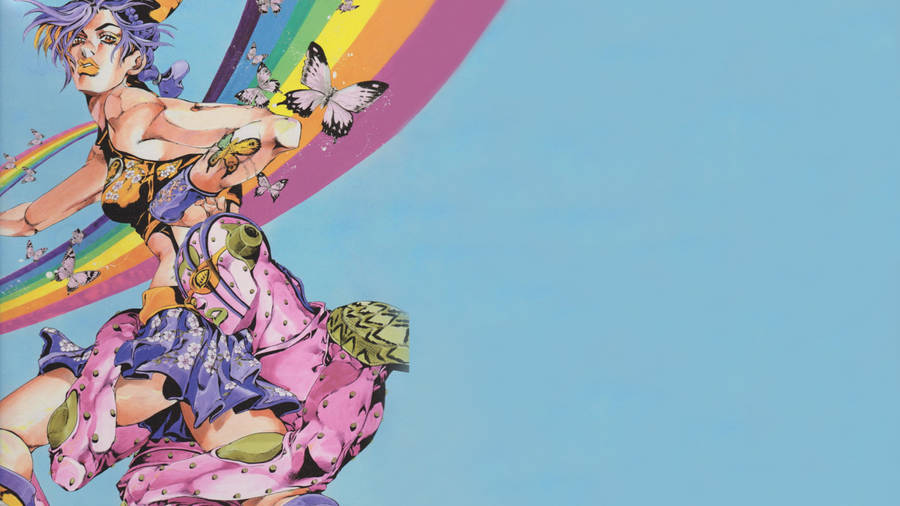 Download Jojo Bizarre Adventure Jolyne Stone Rainbow Wallpaper ...