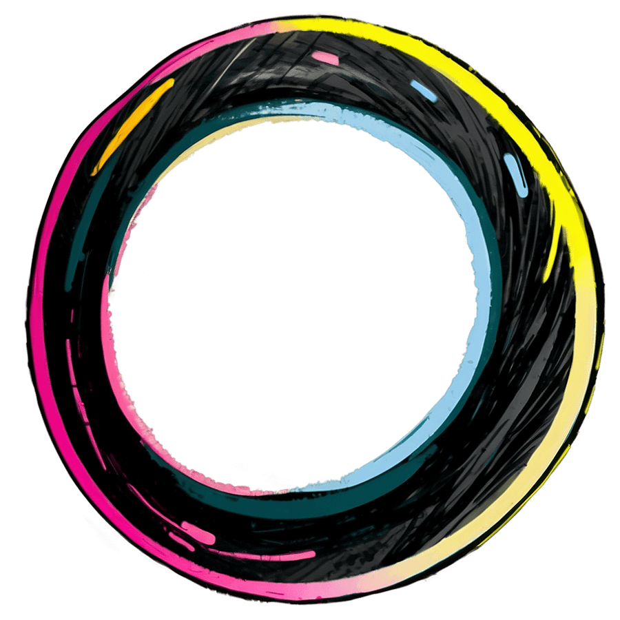 Hand Drawn Circle for Illustration PNG 05262024