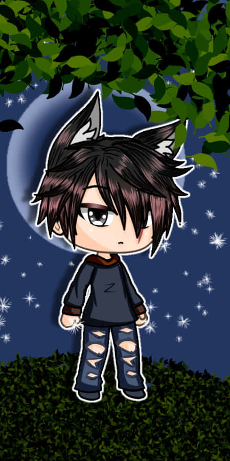 Cena Noturna do Personagem Gacha Life