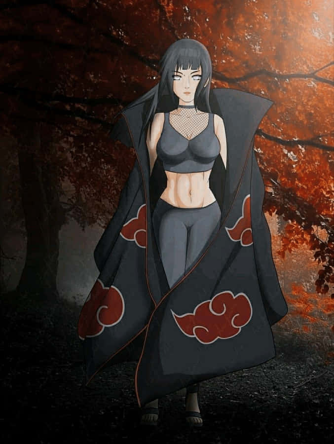 Diedurchdringenden Augen von Akatsuki Hinata offenbaren ihre innere Stärke.