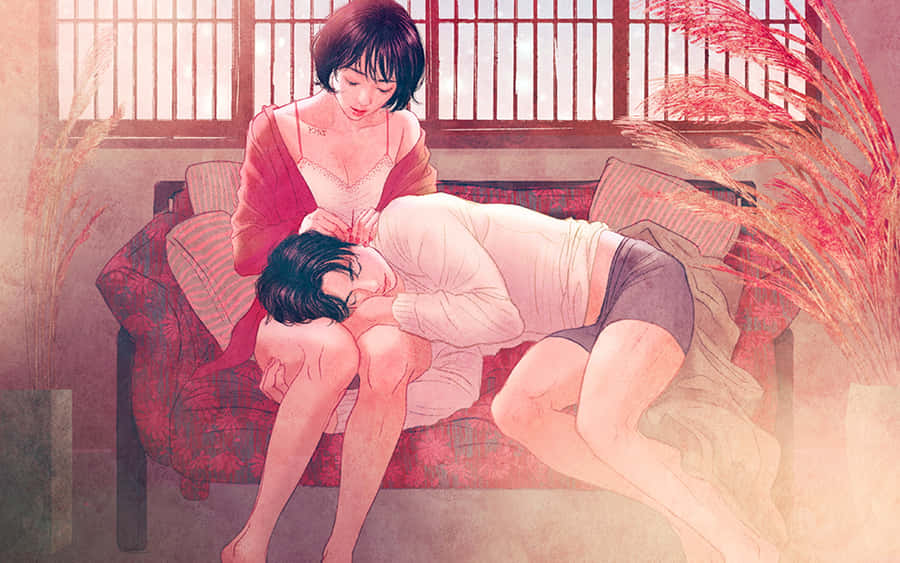Momento Terno Entre Casal Ilustração