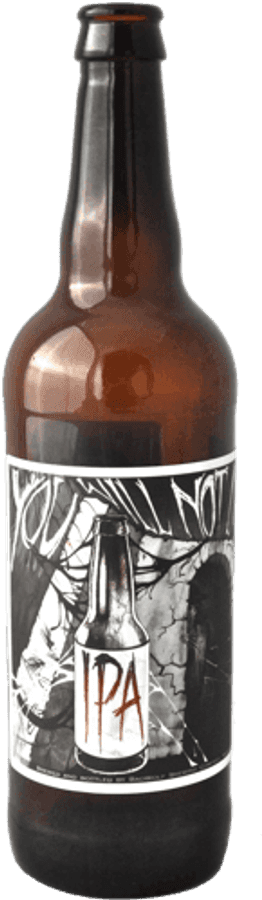 I P A Beer Bottle Artistic Label