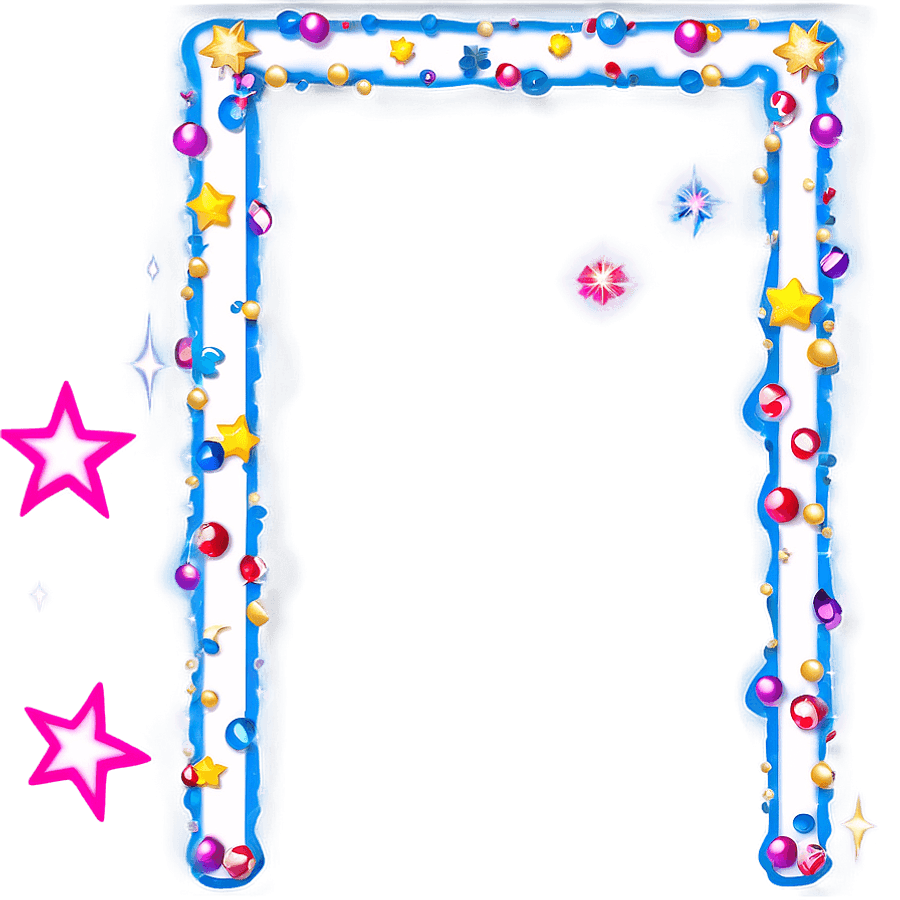 Twinkle Star Frame PNG khe26