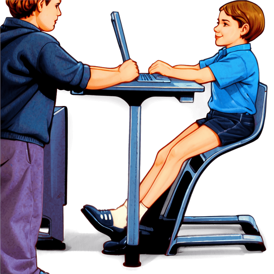 Ergonomic School Chair PNG bxy