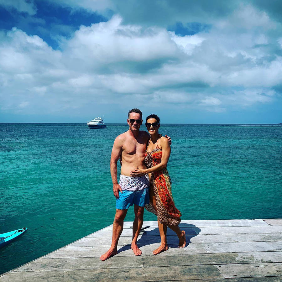 Luke Donald og kone på stranden